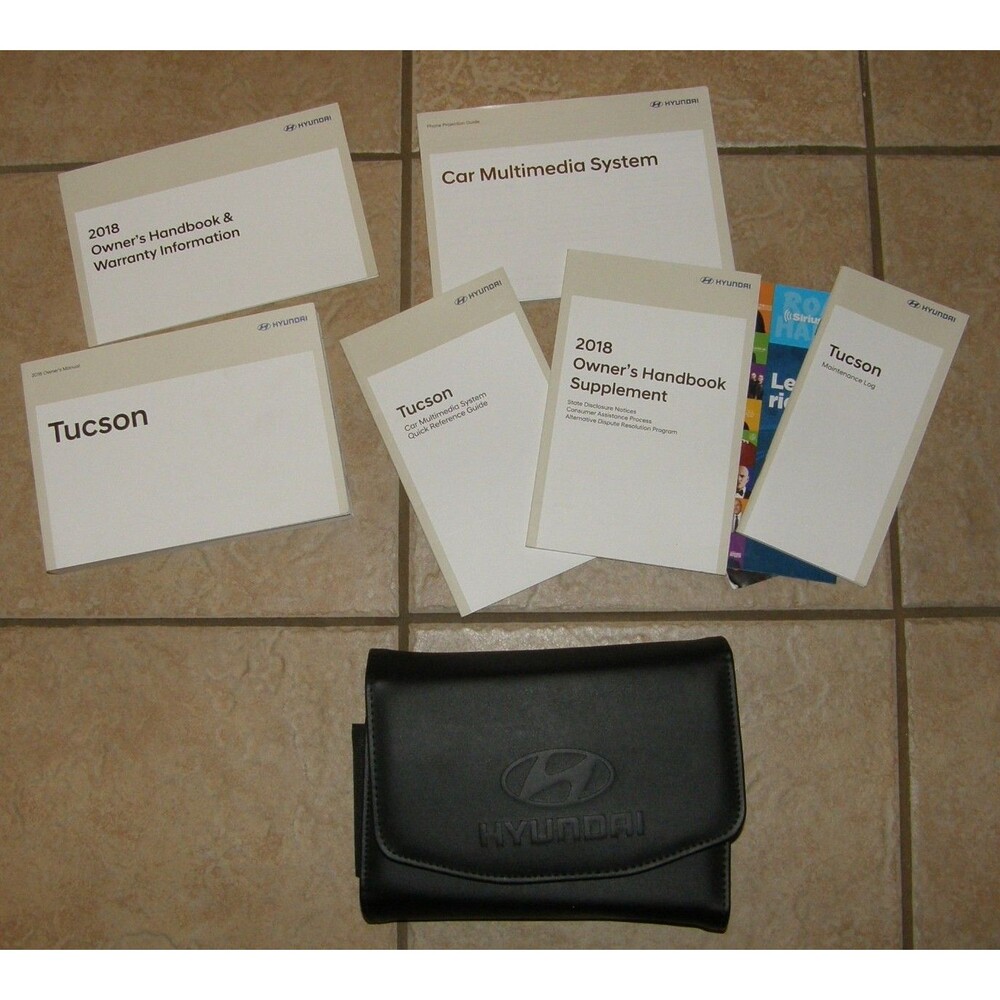 NEW 2018 Hyundai Tucson Owner’s Manual Handbook Maintenance Log with Case